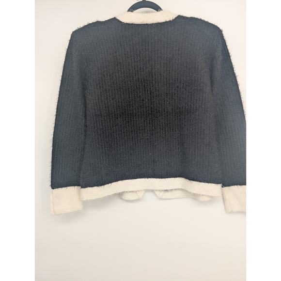 NWT L'AGENCE Georgia Contrast Cardigan Blazer Size XXL Black/White #3D513 - Picture 5 of 14